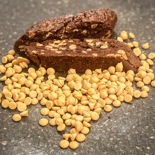 Chocolate Peanut Butter Biscotti (One Dozen)